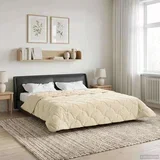 Ljetni pokrivač Krema 200 x 200 cm Mikrofibra i teddy flis