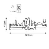 WALLXPERT Zidna dekoracija Ottowa, 120 x 40 x 1,5 cm, crna | Eponuda.ba
