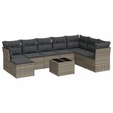  9-dijelni set vrtnih sofa od poliratana s jastucima sivi | shoptok.hr