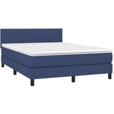 vidaXL Krevet s oprugama i madracem plavi 140 x 190 cm od tkanine | shoptok.hr