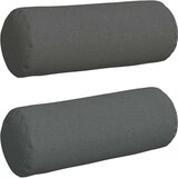 vidaXL valjkasti jastučići 2 pcs tamno siva Ø 25 x 70 cm tkanina | shoptok.hr