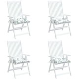  Blazina za stol 4 kosi vzorec z listi 50x50x7 cm blago | Shoptok.si