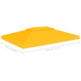  Pokrov za sjenicu s 2 razine 310 g/m² 4 x 3 m žuti | Eponuda.ba