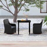  3-dijelni vrtni blagovaonski set s jastucima crni | shoptok.hr