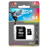 Silicon Power 64GB micro SDXC UHS-I U1 CLASS10 SR104+adapter/SP ( MCSP64G10A/Z ) cene