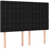 vidaXL Posteljno vzglavje 4 kosa črn 72x5x78/88 cm blago, (20936173) | Shoptok.si