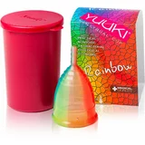 Yuuki Rainbow Line 1 + cup menstrualna skodelica velikost large (⌀ 46 mm, 24 ml) 1 kos