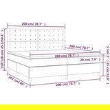  Krevet box spring s madracem LED plavi 200x200 cm od tkanine | shoptok.hr