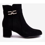 Boto WR1 Women's Low Heel Boots with Ornament Black Numissa | shoptok.hr