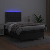  box spring s madracem LED crni 120x200cm od umjetne kože | shoptok.hr