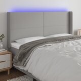  LED uzglavlje svjetlosivo 163 x 16 x 118/128 cm od tkanine | shoptok.hr