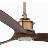 Faro 33398WT - Plafonski ventilator JUST FAN M, prečnik 128 cm, braon/mesing, Wi-Fi (Tuya) + daljinski upravljač | Eponuda.com