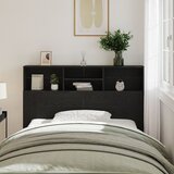 vidaXL vzglavna stran črna hrast inženirski les 140 x 19 x 103.5 cm | Shoptok.si