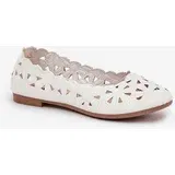 EVENTO Boto Perforated Children's Ballerinas With Glitter White Zindira