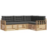 vidaXL Zunanja garnitura za sedenje 5 pcs Bela in antracit Poliester, (5000281570) | Shoptok.si