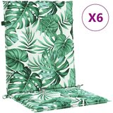 vidaXL jastuci za stolice Ostalo 6 pcs Uzorak lišća 100 x 50 x 3 cm | shoptok.hr