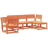  The Living Store Vrtna sedežna garnitura 5-delna voščeno rjava trdna borovina - Vrtna Sedežna Garnitura, (21455378) | Shoptok.si