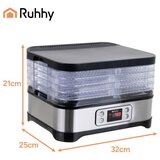 Ruhhy dehidrator za voće, povrće i gljive, 5 pladnjeva, 10 l, LCD Slike
