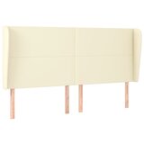 vidaXL Vzglavje z ušesi krem 163x23x118/128 cm umetno usnje, (20933683) | Shoptok.si