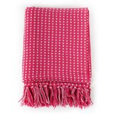 vidaXL Pregrinjalo iz bombaža kvadrati 125x150 cm roza | Shoptok.si