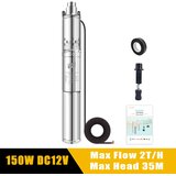 MARS ROCK Solarna potopna črpalka za vodo, 370W/150W moč, največji pretok 2T/H, 150W DC12V, (5000234079) | Shoptok.si
