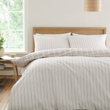 Bianca Bež bombažna posteljnina za zakonsko posteljo 200x200 cm Ashford Stripe – | Shoptok.si