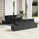  Set sofe 7 kom. Crna poliratan 100 x 55 x 73 cm | shoptok.hr
