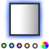 vidaXL lED kupaonsko ogledalo sivo 40 x 8,5 x 37 cm konstruirano drvo | shoptok.hr