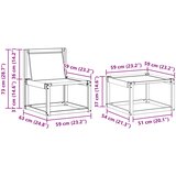  Set vanjskih sofa 6 kom. Prirodna i svjetlosiva | shoptok.hr