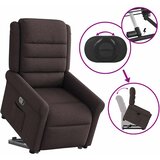  Naslonjač na podizanje tamnosmeđi od tkanine | shoptok.hr
