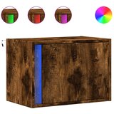 Maison Chic Stenski Dvo delni komplet Nočne omarice - Nočne mize z LED lučkami dimljen hrast, (21687840) Cene