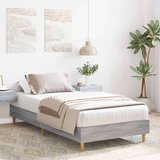 vidaXL posteljni okvir brez ležišča Grey Sonoma 75x190 cm | Shoptok.si