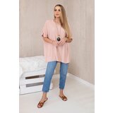 Kesi Włoski Oversized blouse with pendant dark powder pink | shoptok.hr
