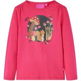 vidaXL Otroška majica z dolgimi rokavi živo roza 128 | Shoptok.si
