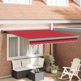 vidaXL Ročna retraktibilna tenda rdeča 300x250 cm, Tenda zamenjalna tkanina za okvir 3x2.5 m rdeča Cene