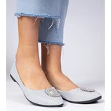 Gemre Silver women's glitter ballerinas with rhinestones Ellada | shoptok.hr