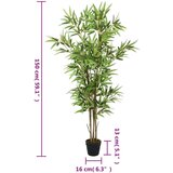 vidaXL Umetno bambusovo drevo 828 listov 150 cm zeleno | Shoptok.si
