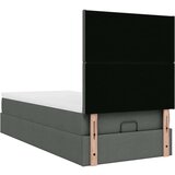 vidaXL Otomanski okvir kreveta s madraca tamnosivi 90x190cm tkanine | shoptok.hr