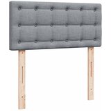  Box spring krevet s madracem svjetlosivi 90x190 cm od tkanine Slike