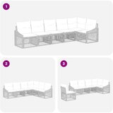  Sjedeća garnitura za vrt 6 kom. Crna poliratan 62 x 62 x 70 cm | shoptok.hr