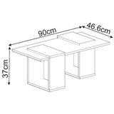 Hanah home Sto za dnevnu sobu Matris White Sapphire Oak | Eponuda.com