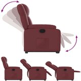  Naslonjač na podizanje od umjetne kože crvena boja vina | shoptok.hr
