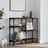 The Living Store Konzolna mizica dimljen hrast 80x29x75 cm inženirski les - Konzolna Mizica, (21573763) Cene