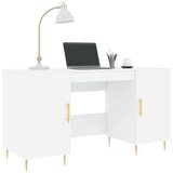 vidaXL Pisalna miza bela 140x50x75 cm inženirski les | Shoptok.si