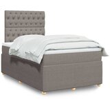  Krevet s oprugama i madracem smeđesivi 120 x 190 cm od tkanine | shoptok.hr