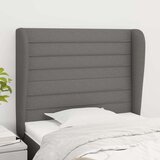  Uzglavlje s ušima tamnosivo 83 x 23 x 118/128 cm od tkanine Cijene