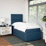 Box spring krevet s madracem tamnoplavi 100x200 cm baršunasti | shoptok.hr