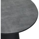 Furnhouse Črna/temno siva mizica z mizno ploščo v marmornem dekorju ø 45 cm Tango – | Shoptok.si