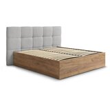 Bobochic Paris Sivi podstavljeni tapecirani/od iverice bračni krevet s prostorom za odlaganje s podnicom 160x200 cm Kumo – | shoptok.hr
