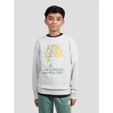 New Balance Running Club Cartoon Graphic Ft Crew Kids Pulover ash heather Cene